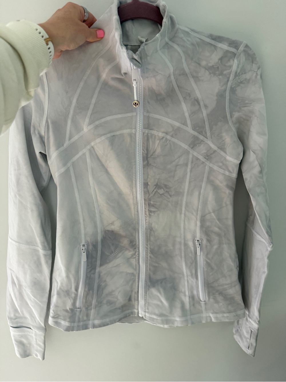 lululemon athletica Light Marble Gray Zip-Up Define Jacket Size 8 Pre Loved